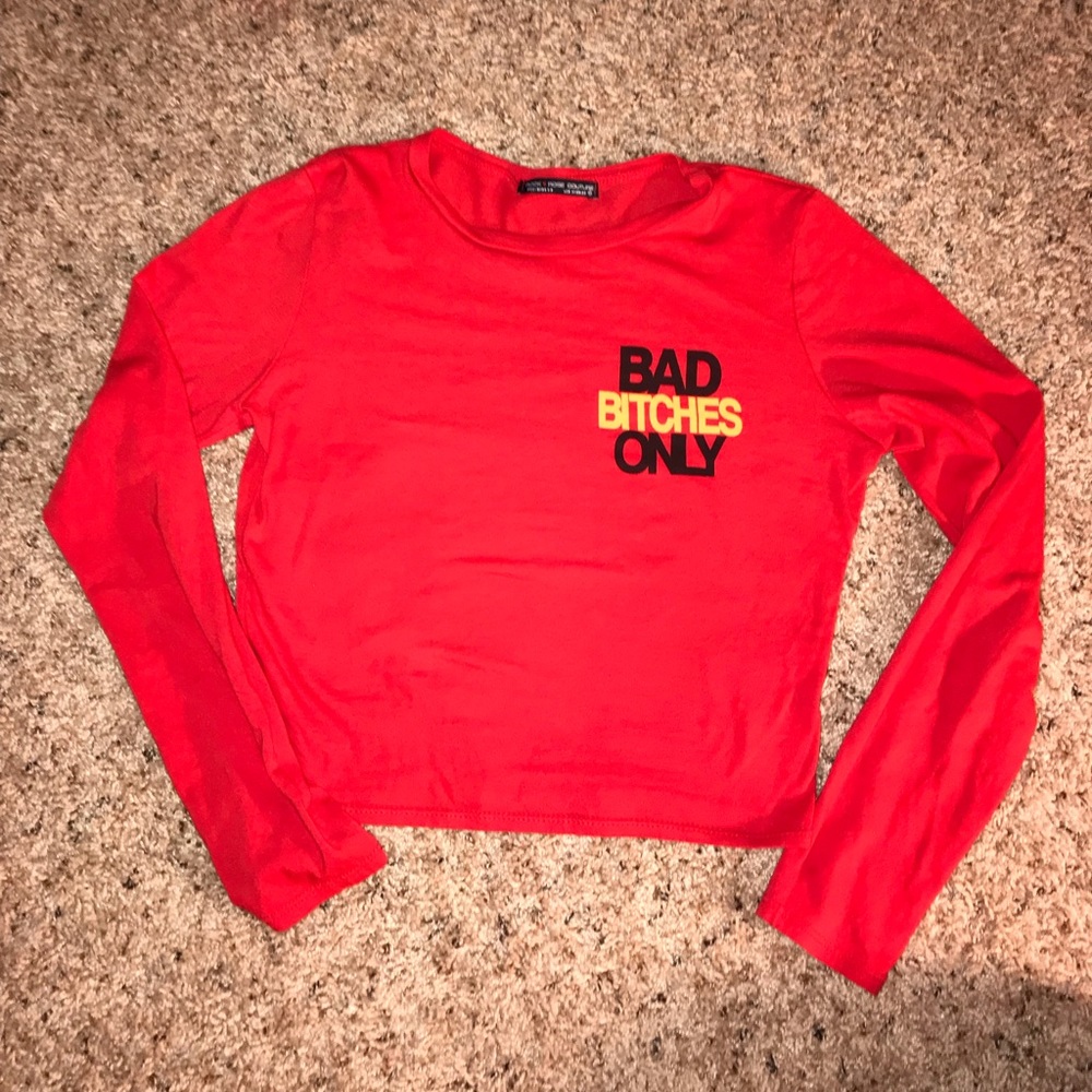 Red crop top